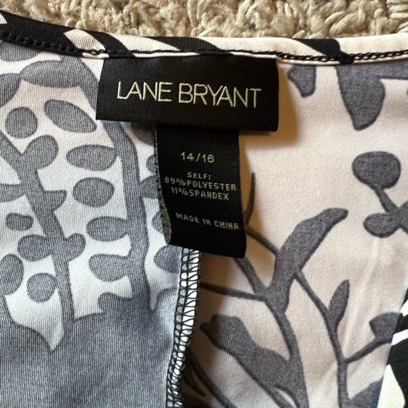 Lane Bryant Black and White Maxi Sundress with Puff Sleeves - Picture 3 of 3